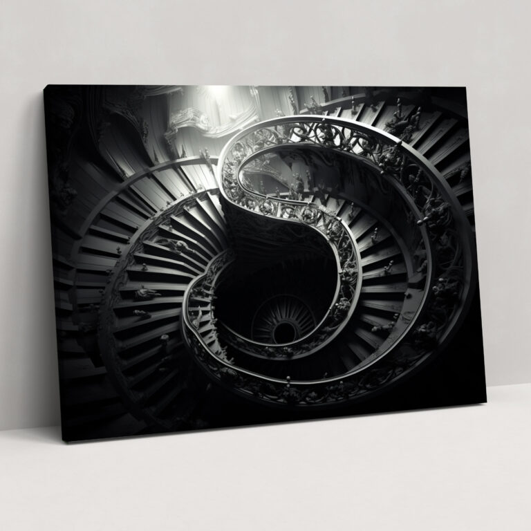 Hypnosis Wall Art - Hypnosis, Digital Artwork, Spiral Staircase, Canvas