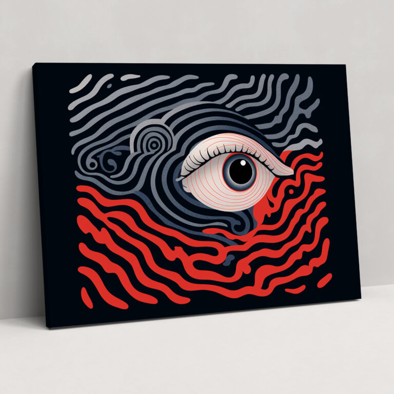 Hypnosis Wall Art - Hypnosis, Home Decoration, Minimalist Illustration, Hypnotic Gaze