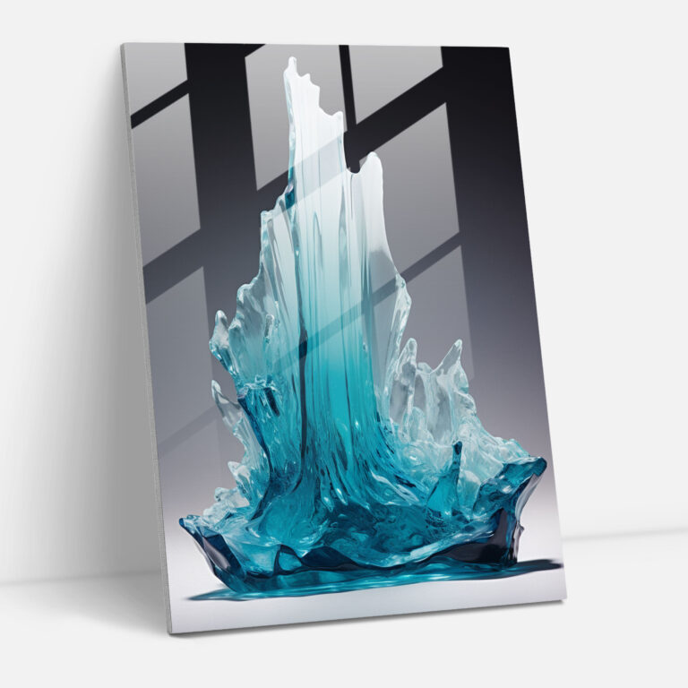 Strength Of Iceberg Glass Wall Art - Iceberg, Modern Art, Glass Art, Resilience