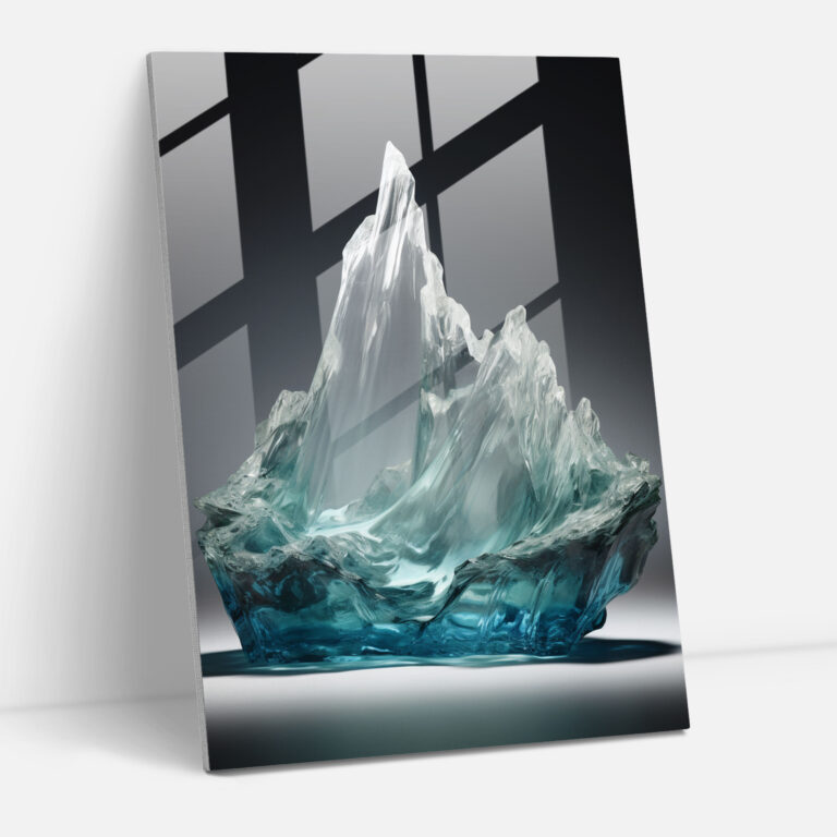 Ethereal Iceberg Glass Wall Art - Iceberg, Glass Wall Art, Allure, Glass Print