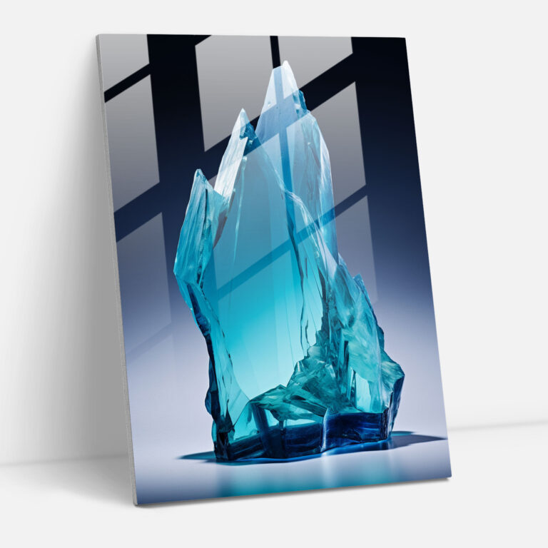 Delicate Balance Glass Wall Art - Iceberg, Home Decoration, Modern Art, Strength