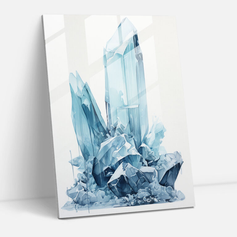 Fragmented Iceberg Glass Print - Iceberg, Modern Art, Glass Shards, Contemporary
