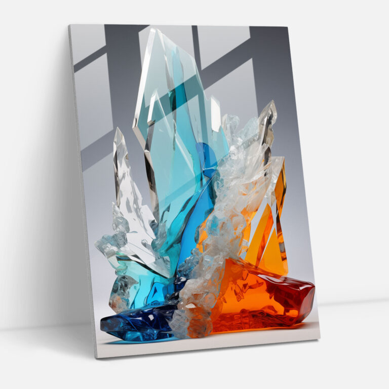 Abstract Iceberg Glass Print - Iceberg, Glass Art, Home Decoration, Patterns