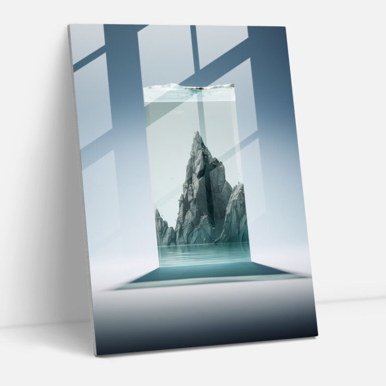 Tranquil Iceberg Glass Print - Iceberg, Iceberg, Home Decoration, Ocean
