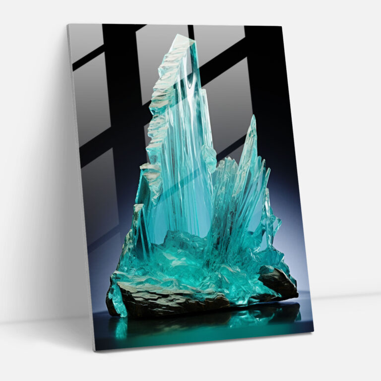 Contemporary Iceberg Glass Print - Iceberg, Home Decoration, Modern Art, Bold Shapes