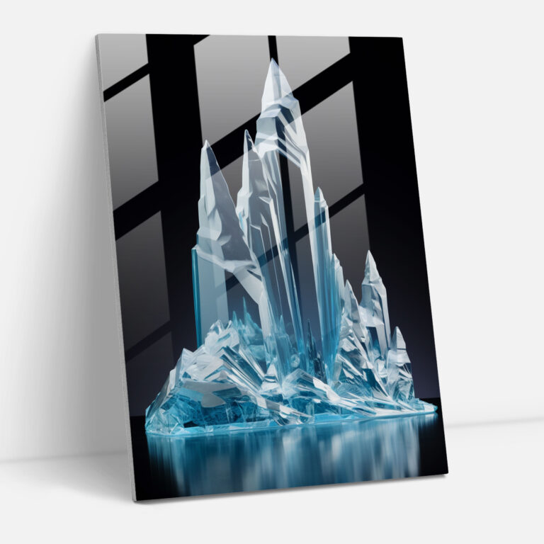 Realistic Iceberg Glass Print - Iceberg, Glass Art, Glass Wall Art, Glass Print