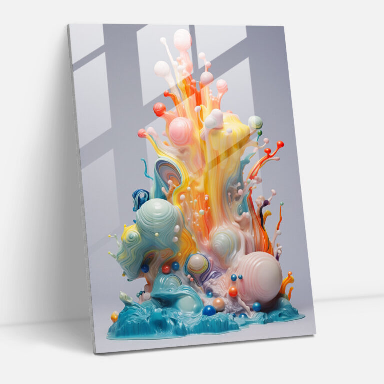 Whimsical Wonders Glass Print - Iceberg, Joy, Iceberg, Modern Art