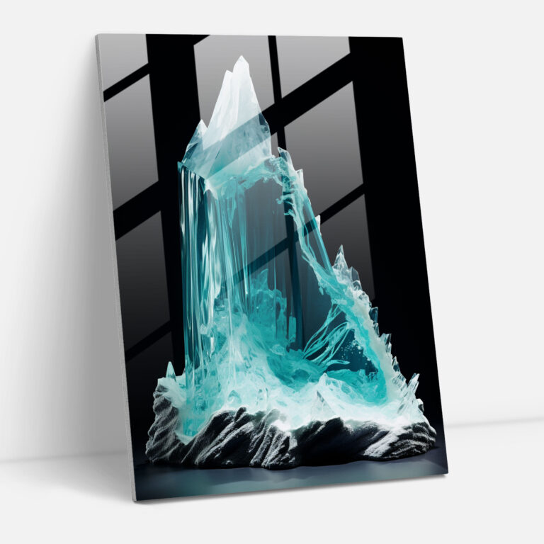 Glass Sculpture Iceberg - Iceberg, Exquisite Glass Artwork, Glass Art, Glass Wall Art
