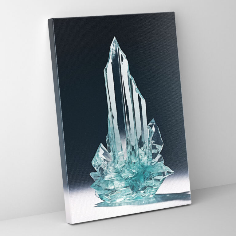 Glass Iceberg Wall Decoration - Iceberg, Wall Decoration, Stylized Iceberg, Glass Sculpture