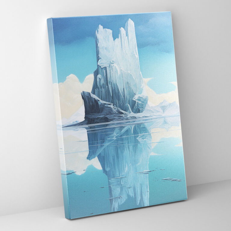 Deserted Iceberg Canvas Print - Iceberg, Home Decoration, Canvas, Iceberg In Desert