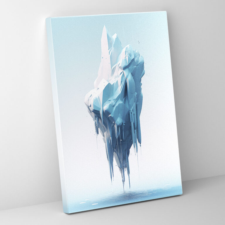 Melting Iceberg Wall Art - Iceberg, Futuristic Aesthetic, Canvas, Canvas Wall Art