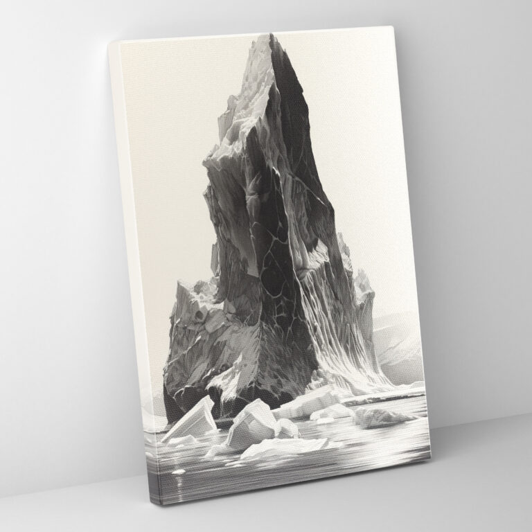 Majestic Iceberg Wall Decoration - Iceberg, Home Decoration, Intricate Shading, Sea