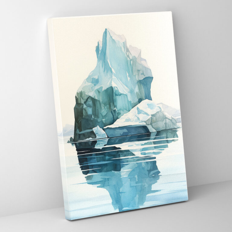 Iceberg Wall Art - Iceberg, Watercolor Illustration, Canvas Wall Art, Canvas