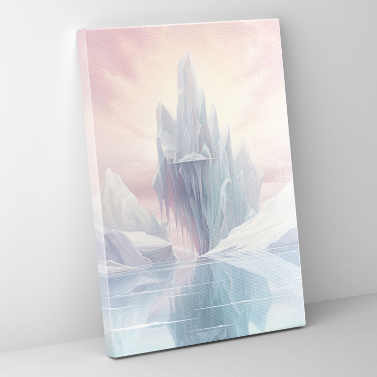Ethereal Iceberg Wall Decoration - Iceberg, Surrealist Artwork, Wall Decoration, Canvas Print