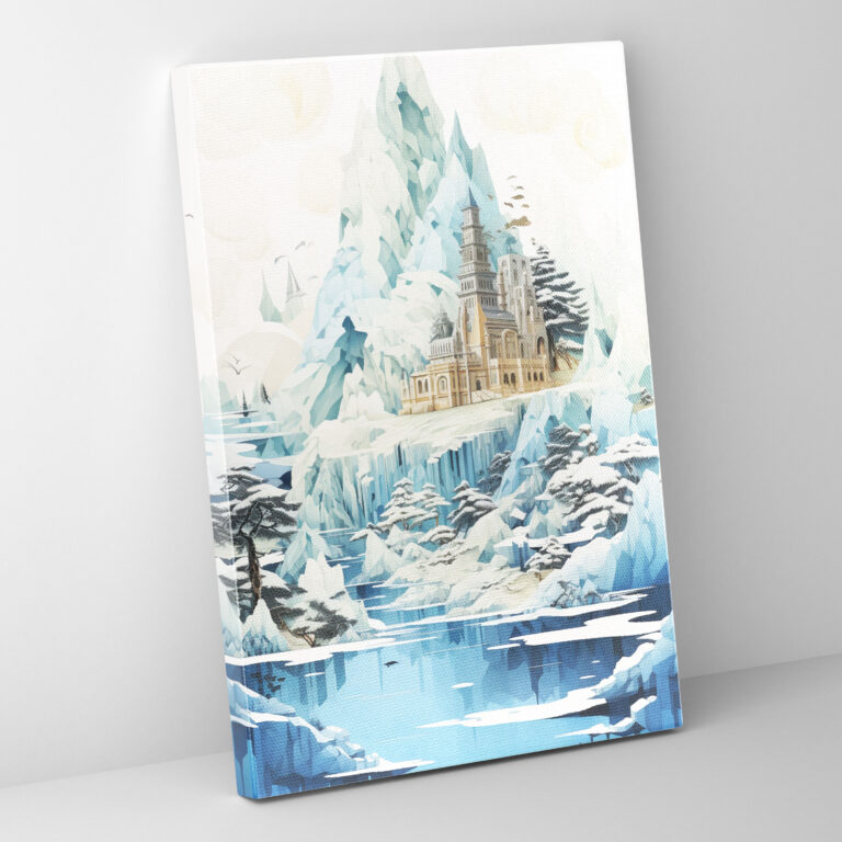 Paper Cutout Iceberg Canvas Print - Iceberg, Canvas Wall Art, Canvas Print, Intricate Paper Cutouts