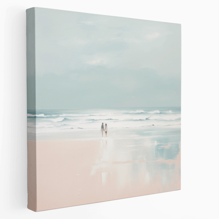 Canvas Painting: Serene Shoreline