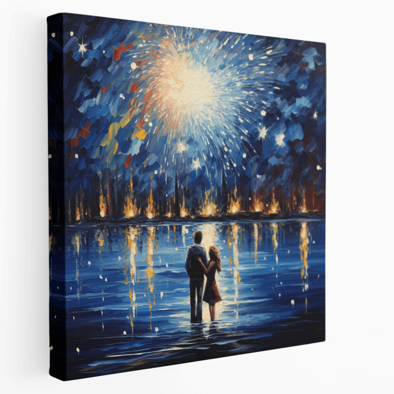 Canvas Painting: Starlit Celebration