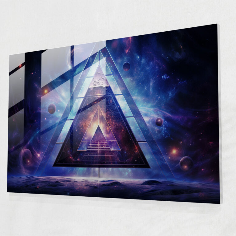 Illuminati Pyramid Glass Wall Art - Illuminati, Glass Wall Art, Home Decoration, Mysticism