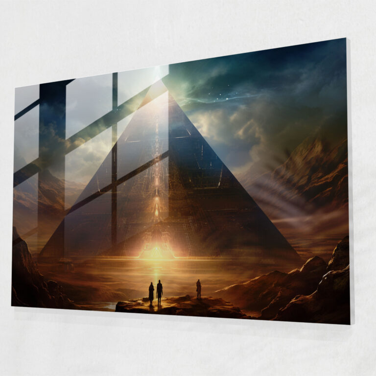 Illuminati Pyramid Glass Print - Illuminati, Home Decoration, Modern Art, Glass Wall Art