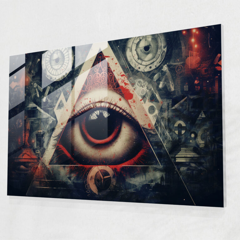 Geometric Illuminati Glass Print - Illuminati, Glass Print, Modern Art, Wall Decoration