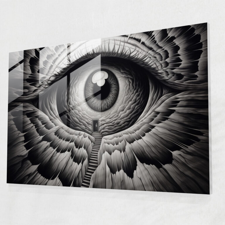 Enigmatic Spiral Glass Print - Illuminati, Hypnotic, Glass Wall Art, Glass Print