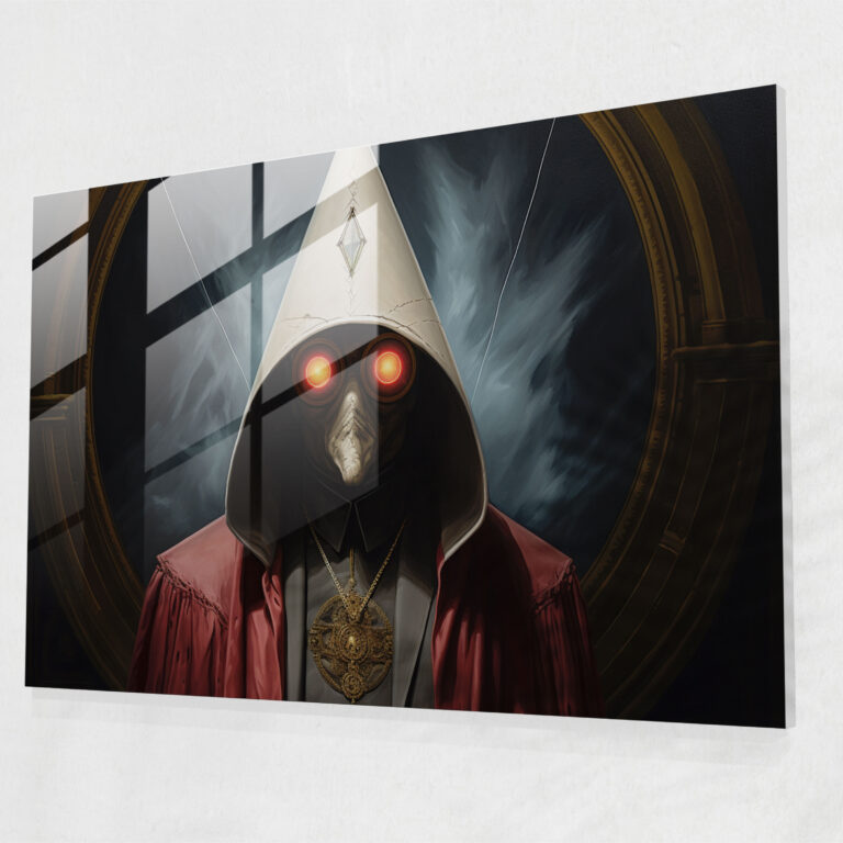 Illuminati Portrait Glass Print - Illuminati, Glass Print, Home Decoration, Mysterious Portrait