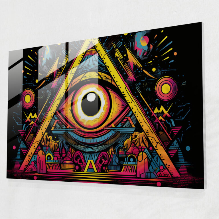 Vibrant Illuminati Glass Art - Illuminati, Contemporary Design, Glass Wall Art, Modern Art