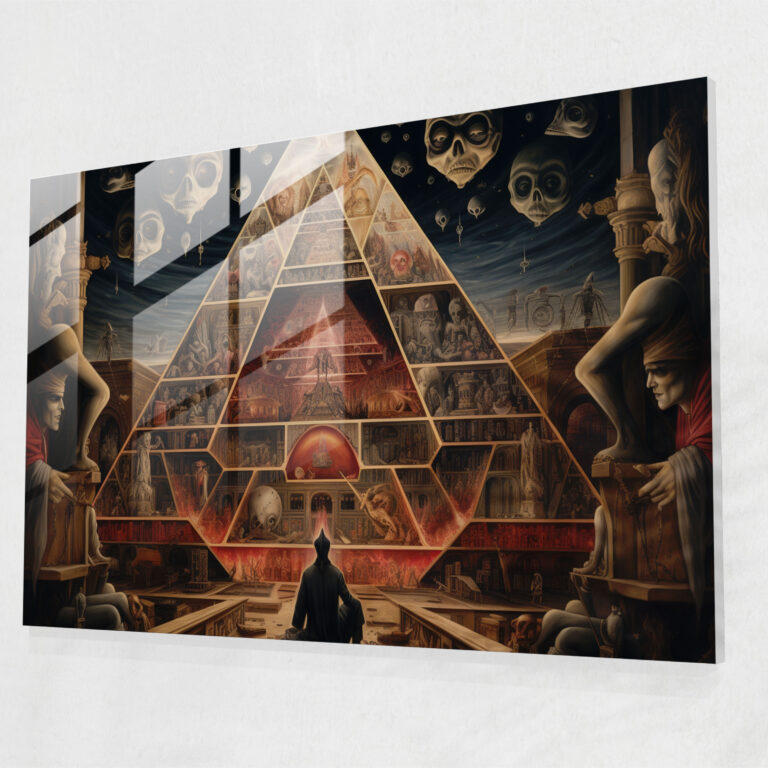 Illuminati Secrets Glass Print - Illuminati, Wall Decoration, Home Decoration, Hidden Secrets
