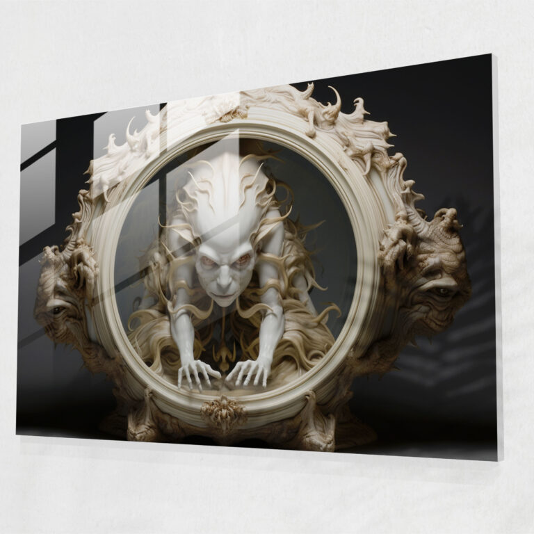 Esotericism Home Decoration - Illuminati, Mirror, Mystical Creature, Surreal Sculpture