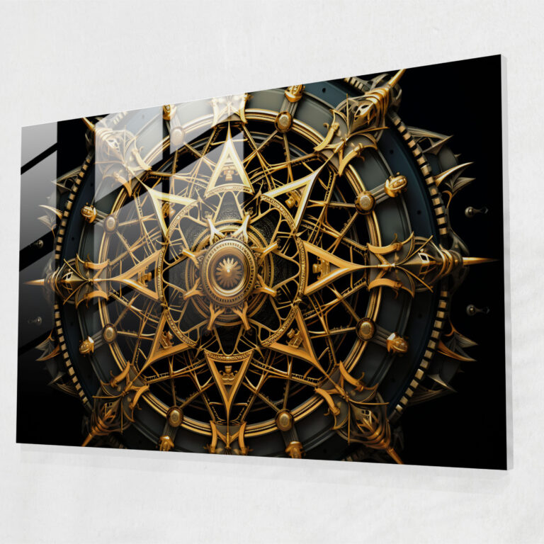 Esotericism Wall Decoration - Illuminati, Home Decoration, Glass Art, Glass Wall Art