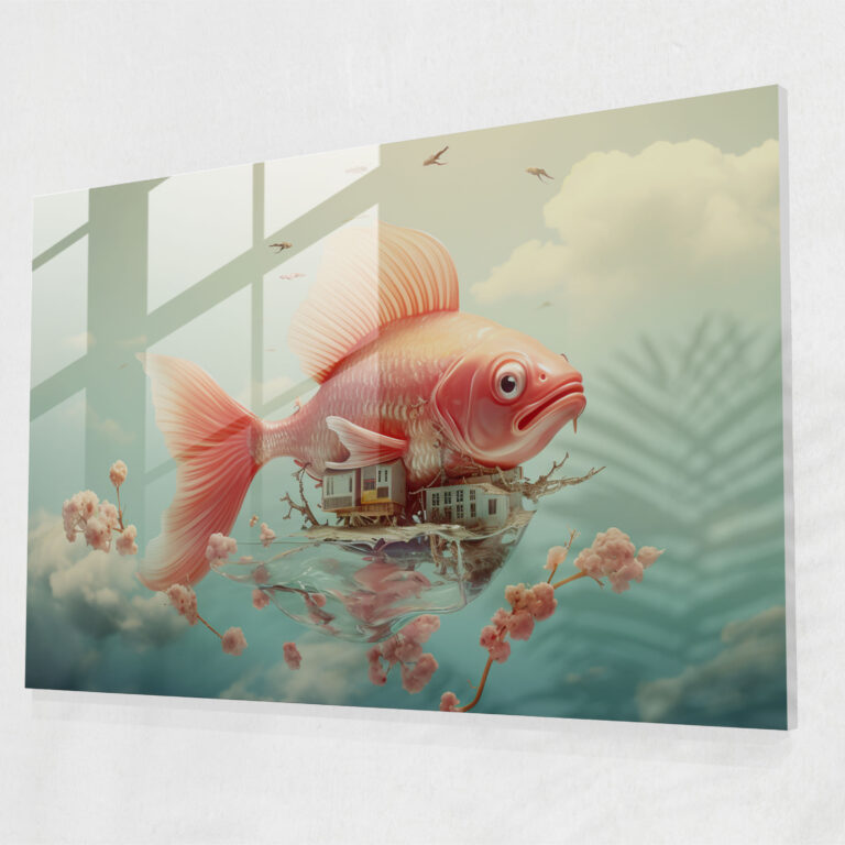 Esotericism Glass Wall Art - Illuminati, Enchanting Creatures, Dreamlike Imagery, Glass Art