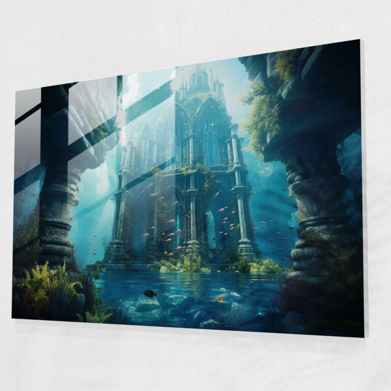 Esotericism Glass Print - Illuminati, Mystical Ruins, Esotericism, Glass Art