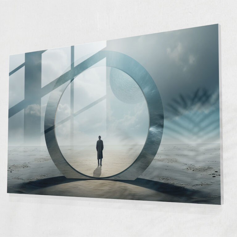 Esotericism Glass Print: Surreal Mystical Portal - Illuminati, Mystical Portal, Glass Art, Esotericism