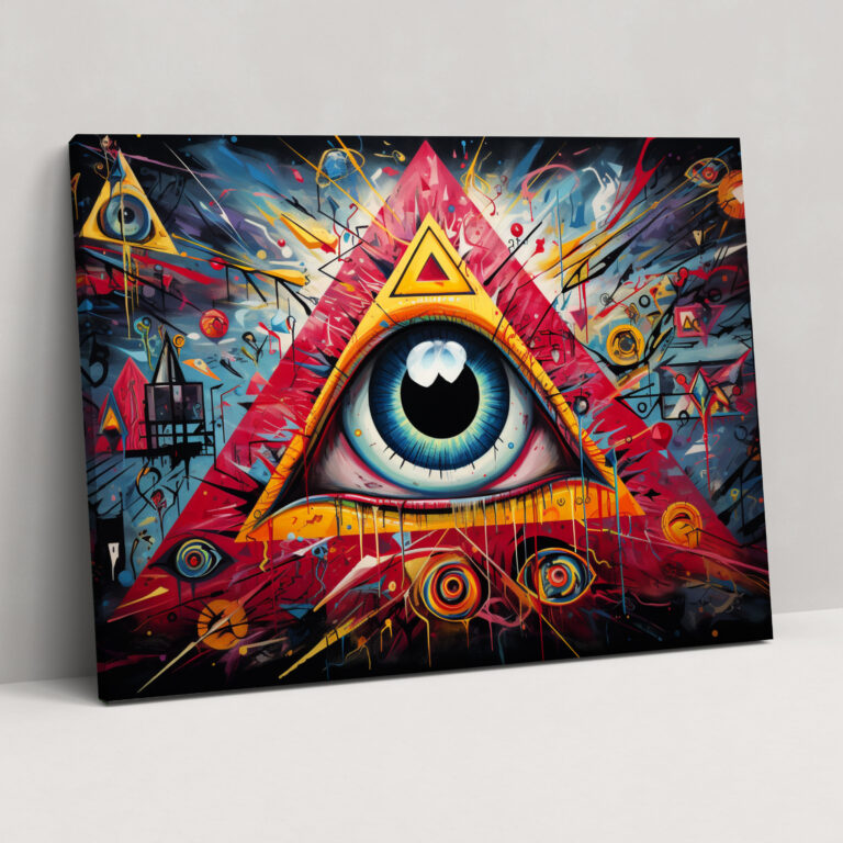 Illuminati Wall Art - Illuminati, Abstract, Wall Decoration, Triangle Pattern