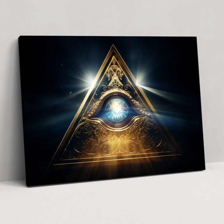 Illuminati Canvas Print - Illuminati, Canvas, All-Seeing Eye, Wall Decoration