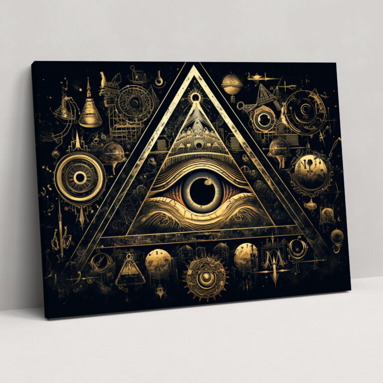 Illuminati Symbols Canvas Print - Illuminati, Home Decoration, Canvas Print, Canvas Wall Art