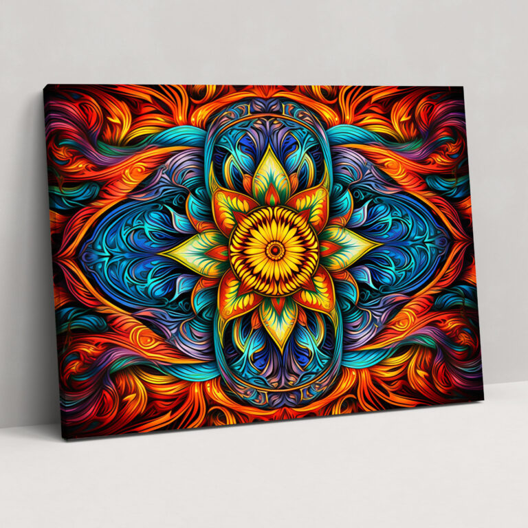 Esotericism Wall Art: Spiritual Journey Mandala - Illuminati, Esotericism, Canvas Print, Vibrant Colors