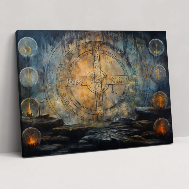 Esotericism Canvas Print: Ancient Wisdom - Illuminati, Canvas, Home Decoration, Mesmerizing