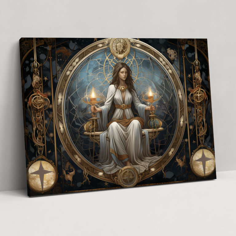 Esotericism Wall Art: Hidden Insights - Illuminati, Enigmatic Tarot Card Illustration, Wall Art, Canvas Wall Art