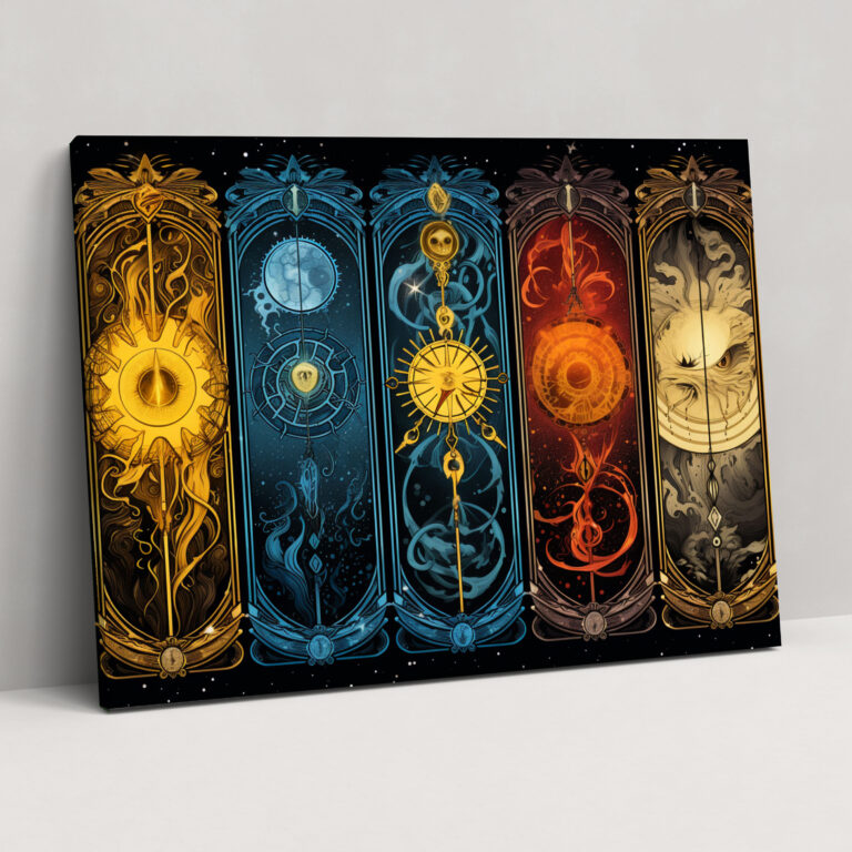 Esotericism Tarot Card Canvas Print - Illuminati, Home Decoration, Canvas Print, Intricate Patterns