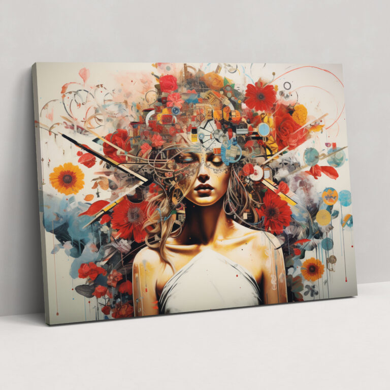 Esotericism Collage Canvas Print - Illuminati, Home Decoration, Hidden Messages, Canvas