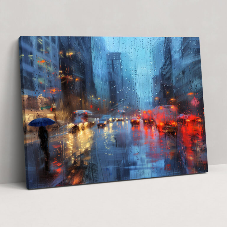 Impressionism Cityscape Rainy Day Wall Art - Impressionism, Impressionism, Wall Art, Home Decoration