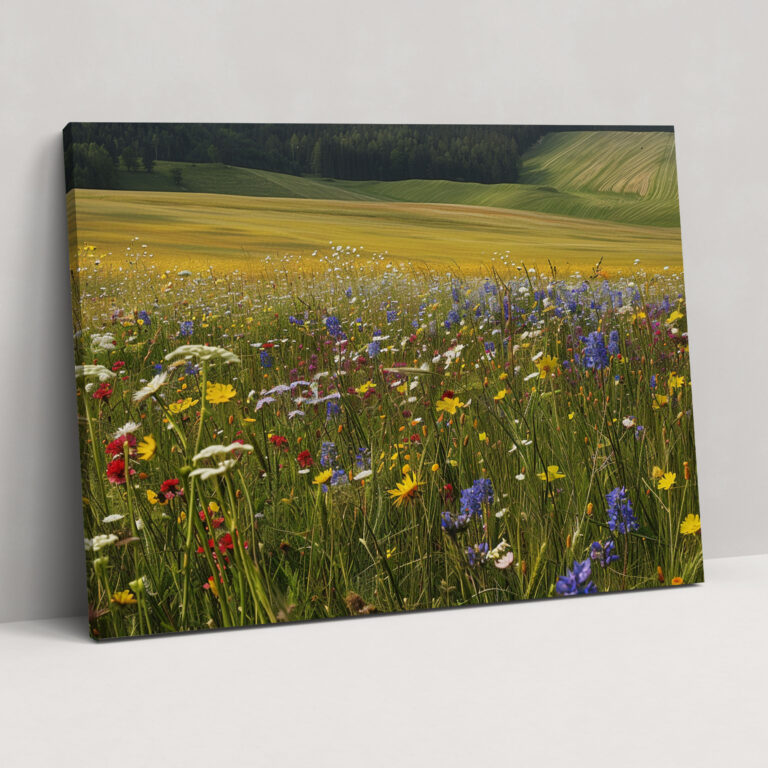 Impressionism Countryside Fields Of Flowers Wall Decoration - Impressionism, Impressionism, Home Decoration, Canvas Wall Art