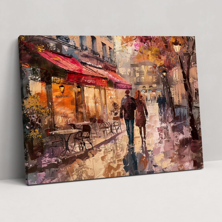 Impressionism Paris Street Scene Wall Art - Impressionism, Home Decoration, Canvas, Impressionism