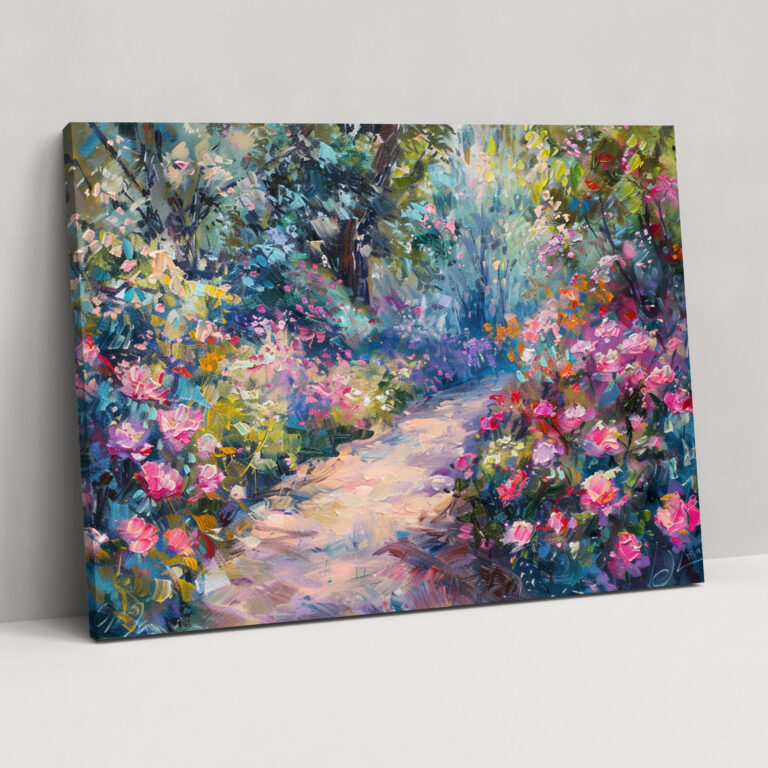 Impressionism Flower Garden Bloom Canvas Print - Impressionism, Canvas Print, Home Decoration, Wall Art