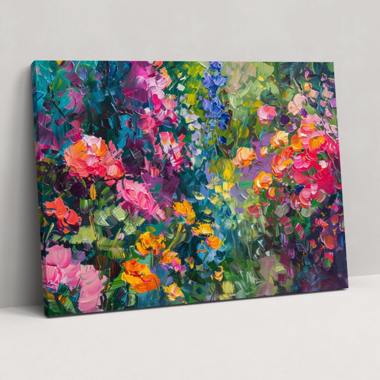 Blooming Garden Impressionism Wall Art - Impressionism, Garden, Impressionism, Canvas Print
