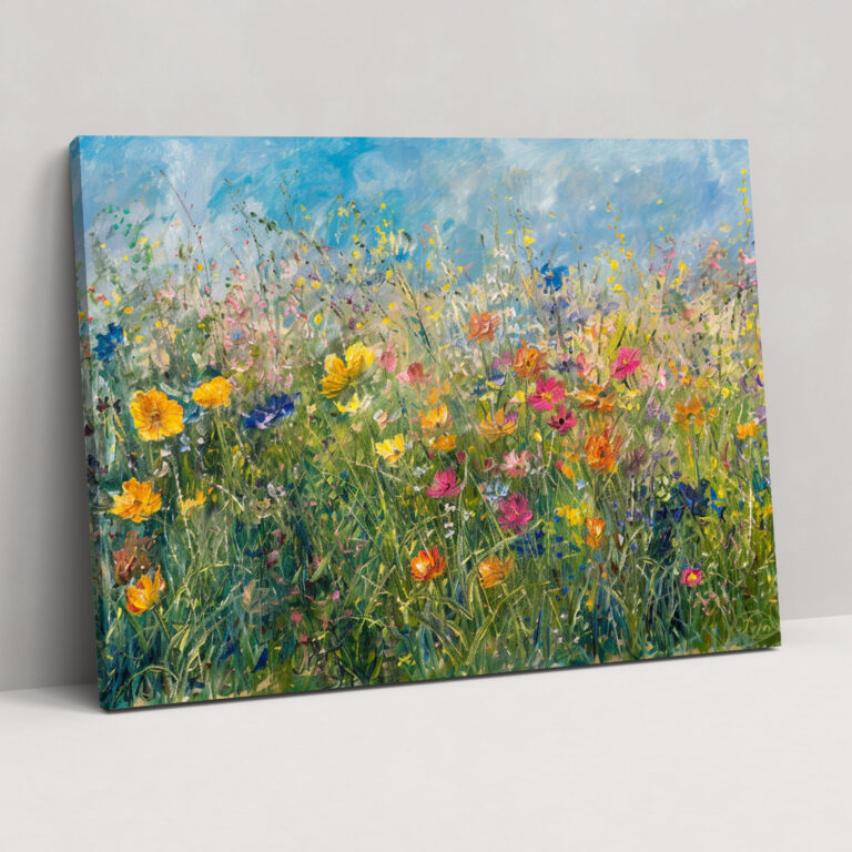 Impressionism Flower Field Wall Art - Impressionism, Home Decoration, Canvas, Canvas Print