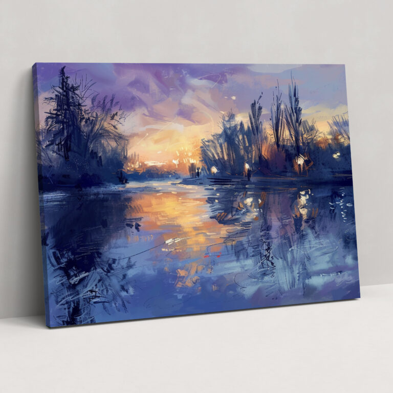 Impressionism River Canvas Print - Impressionism, Wall Art, Home Decoration, Canvas Print