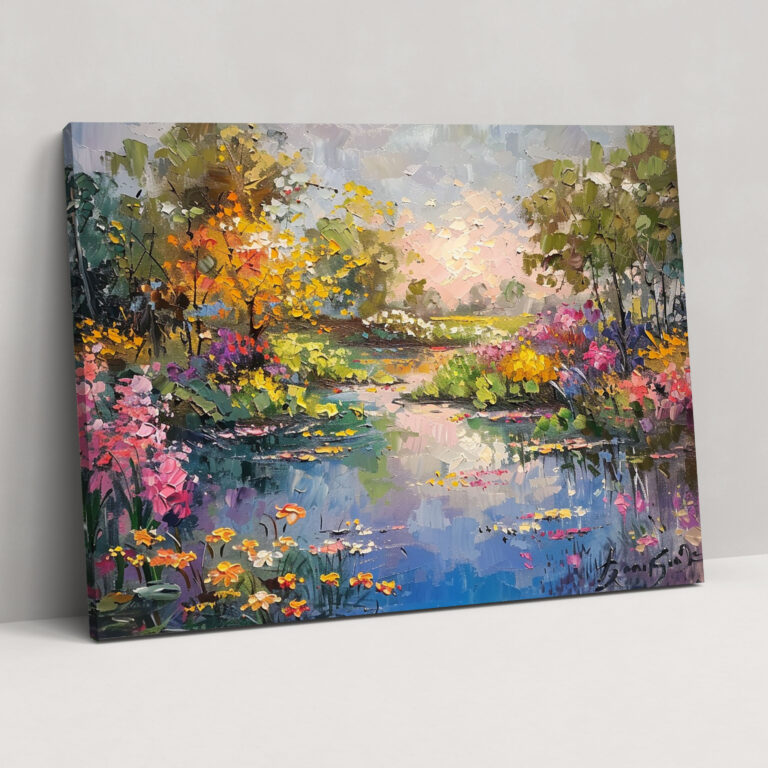 Impressionism Flower Garden Canvas Print - Impressionism, Canvas, Impressionism, Wall Art