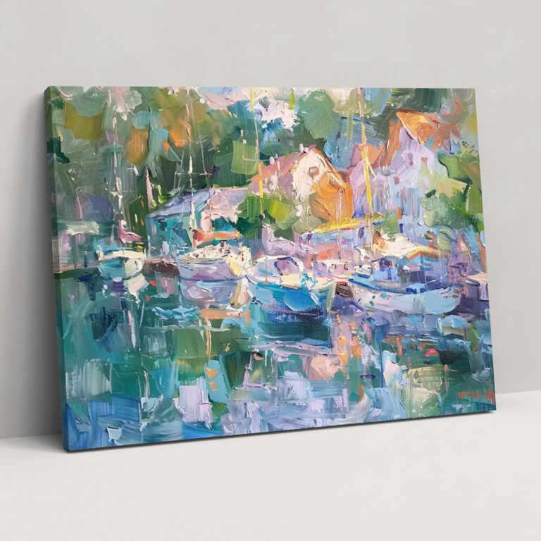 Impressionism Harbor Scene Wall Art - Impressionism, Wall Art, Canvas, Impressionism